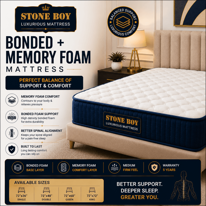 Bonded + Memory Foam Mattress